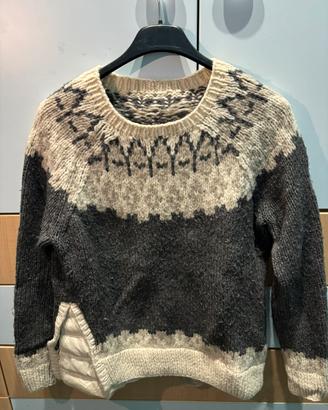 Maglione moncler in lana fair isle
