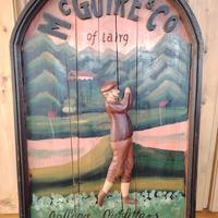 Insegna d'epoca pannello decorativo in legno 1900