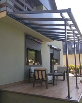 Tettoia NUOVA imballata 2,3 x 4,6 m grigio