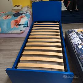 Letto singolo con rete a doghe