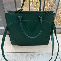 Borsa shopping verde Valentino