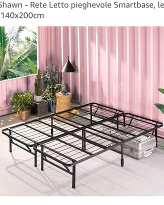 Rete letto pieghevole 140x200 piú 2 materassi