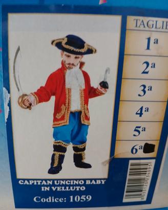 Vestito di carnevale di Pirata Uncino