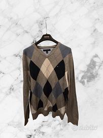 Maglione Tommy Hilfiger Argyle Scollo V - Taglia L