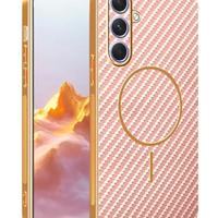 Custodia Samsung Galaxy A55 rosa magnetica