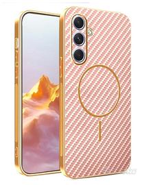 Custodia Samsung Galaxy A55 rosa magnetica