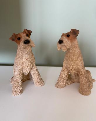 Due Statuine Terrier manifattura Castagna
