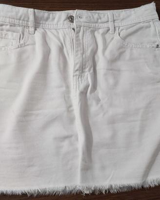 Minigonna in jeans bianco marca Pimkie taglia 42, 