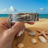 Bracciale Egeo in argento anni 50 60 marittimo