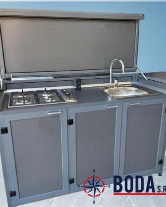 Cucina in alluminio per esterno