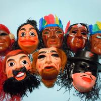 Maschere Carnevale vintage indiano zorro anni 70