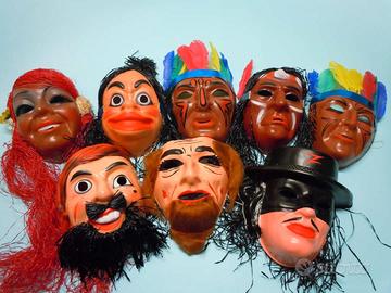 Maschere Carnevale vintage indiano zorro anni 70