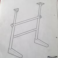Tavolo o scrivania con gambe 80x60