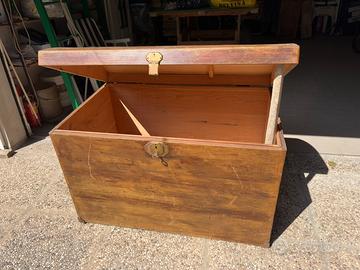 Baule / Cassapanca in legno massello vintage