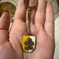 Portachiavi vintage Vaticano con stemma papale