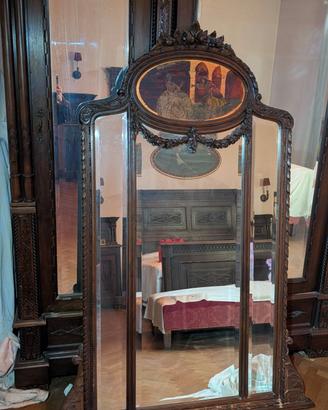 specchio antiquariato da restaurare