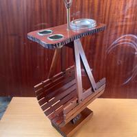 Portagiornali posacenre / mobile vibtage in legno