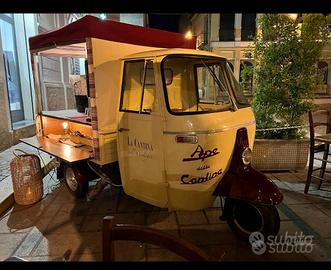 Piaggio Ape vintage attrezzata per catering, event