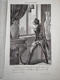 1863 Antica Incisione Re Francesco II  di Borbone 