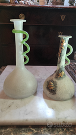 Bottiglie di vetro di Murano lavorazione scavo