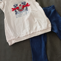 Completo neonata Liu Jo 6/9 mesi leggings t-shirt