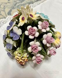 Bouquet fiori Capodimonte Fullin Mollica vintage