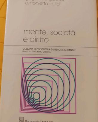 libro Mente Società e diritto  edizione Giuffrè 