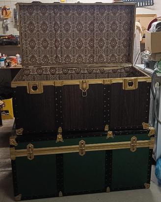 Coppia di bauli vintage originali anni 70'