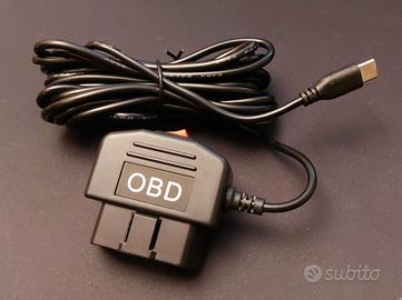 Cavo alimentazione OBD2 USB C per DashCam e altri