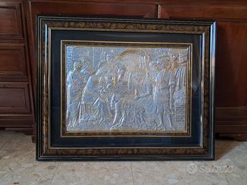 Quadro bassorilievo argento 