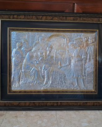 Quadro bassorilievo argento 