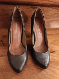 Scarpe col tacco, colore testa di moro