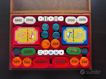 CONFEZIONE ASTUCCIO SET FICHES + DADI + CARTE