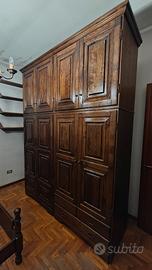 Camera da letto completa in vero legno massello