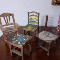 Sedie è tavolino in legno 
