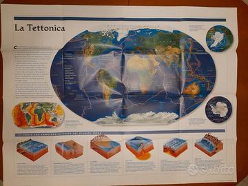 Mappa  Tettonica dellaTerra. 100 cm x 77  cm. N
