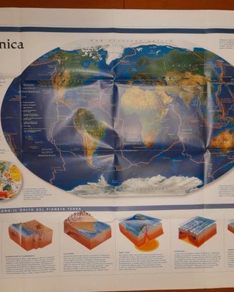 Mappa  Tettonica dellaTerra. 100 cm x 77  cm. N