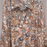 CAMICIA STAMPA PAISLEY PANNA MARRONE