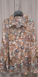CAMICIA STAMPA PAISLEY PANNA MARRONE