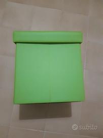 Pouf contenitore NUOVISSIMO verde in similpelle