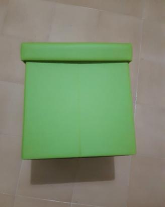 Pouf contenitore NUOVISSIMO verde in similpelle