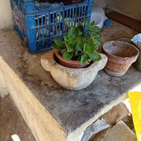 Vaso mortaio in pietra 16 cm