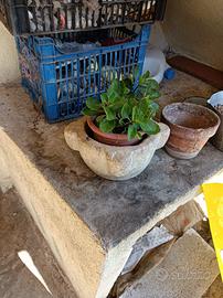 Vaso mortaio in pietra 16 cm