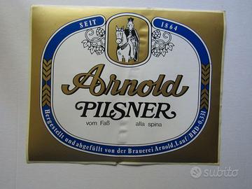 Adesivo birra Arnold Pilsner vintage