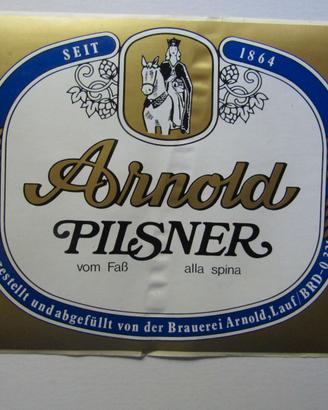 Adesivo birra Arnold Pilsner vintage