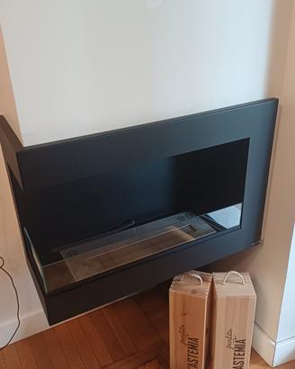 caminetto bioetanolo angolare