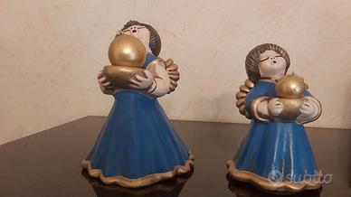 Coppia angeli Thun blu originali – Uno è carillon