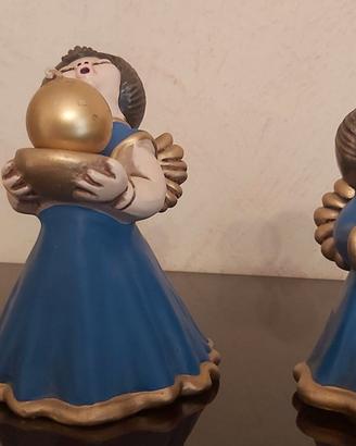 Coppia angeli Thun blu originali – Uno è carillon