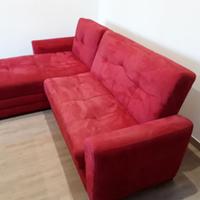 divano letto angolare con penisola reversibile