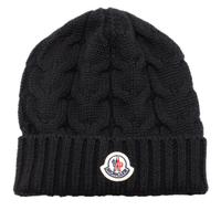 Moncler berretta lana nera tricot coste cuffia